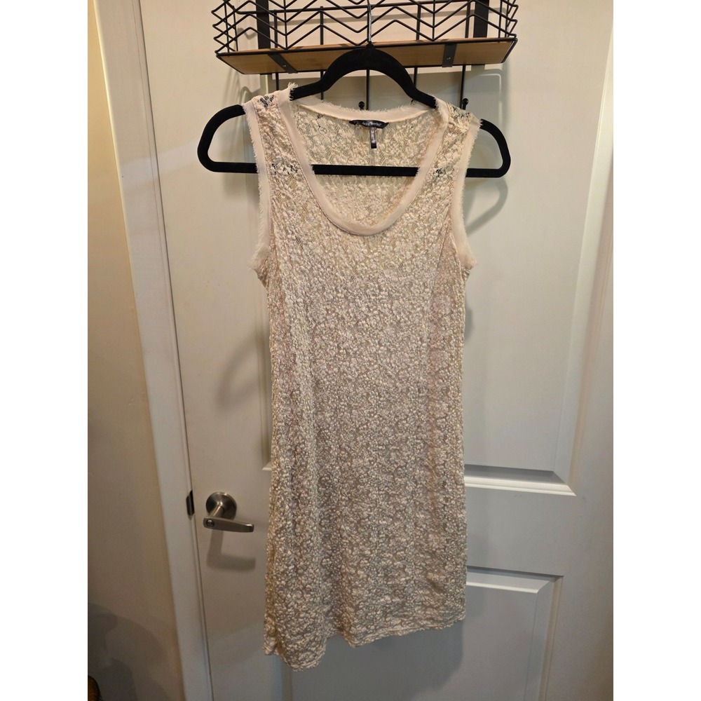 DAISY FUENTES IVORY LACE LINED DRESS  SIZE M